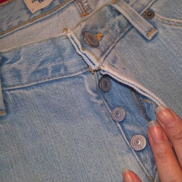 Vtg GAP Modern Flare Button Fly Light wash Jeans made in USA - Picture 3 of 6